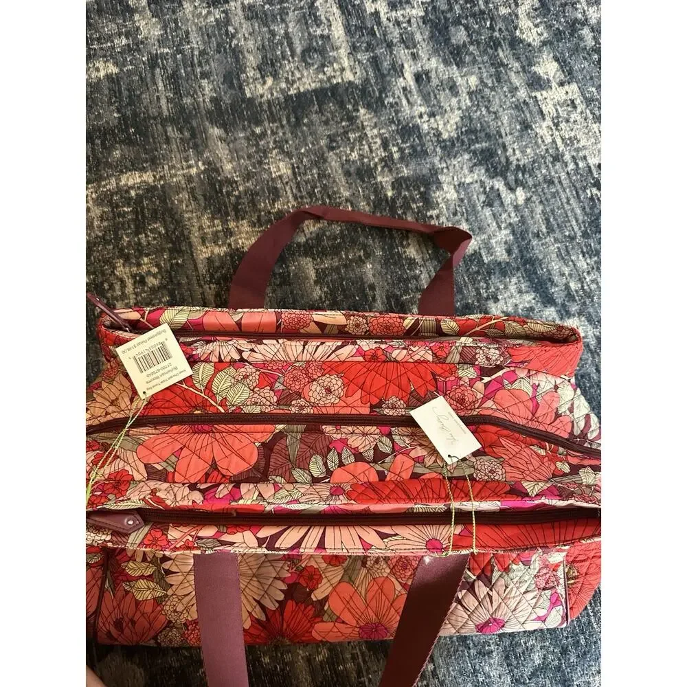 Vera Bradley Keep Charged Triple Travel Bag Bohemian Blooms 21700-675648 NEW